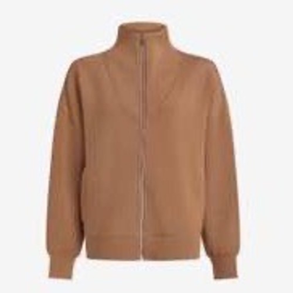 Varley Ralston Zip Through Sweat Golden Brown Small New With Tags